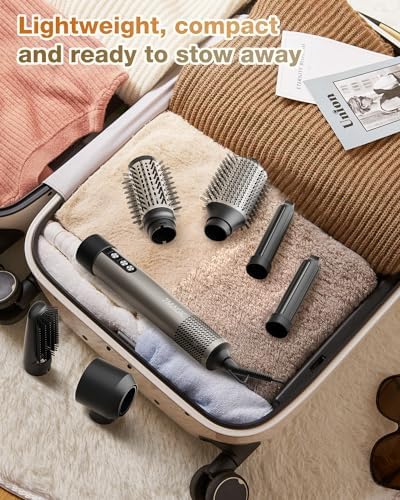 7MAGIC 6-in-1 Ionic Hair Dryer Brush, 1200W, Silver - Image 7