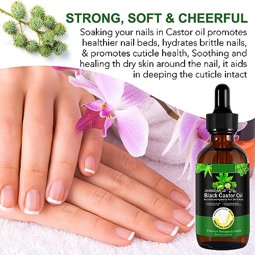 Organic Cold Pressed Black Castor Oil Hair Growth Skin Moisturizer 8oz 1 Piece - Image 4