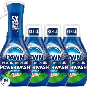 Dawn Powerwash Gain Dish Soap Kit & Refills, 64 Fl Oz