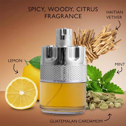 Azura Noir for Men EDP - Woody Spicy, Long-Lasting, 100ml with Lemon & Mint - Image 2