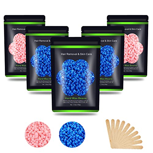 Hard Wax Beads for Sensitive Skin, 1.1 lb, Painless Hair Removal Kit