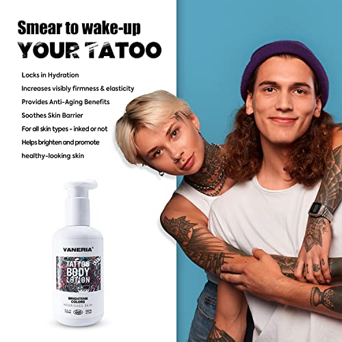 VANERIA Tattoo Lotion: Aftercare, Moisturizer, Prevents Fading, Natural Ingredients, 250ml - Image 2