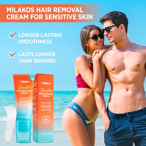 Gentle Hair Removal Cream for Sensitive Skin - 3.5 FL OZ (Leg, Arm, Bikini) - Image 4
