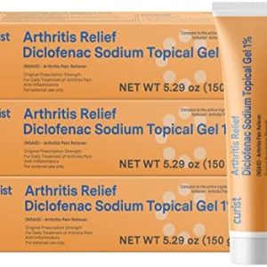 Curist Diclofenac Arthritis Pain Relief Cream Gel 1% - 3 x 150g Family Size Packs