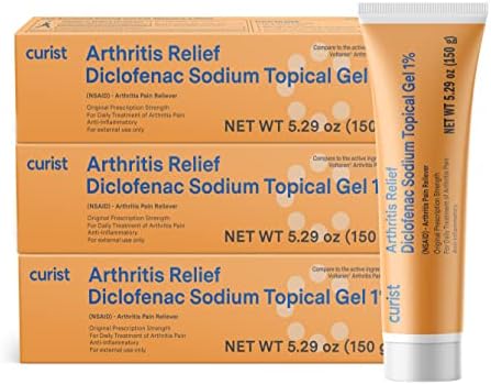 Curist Diclofenac Arthritis Pain Relief Cream Gel 1% - 3 x 150g Family Size Packs