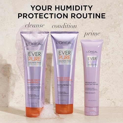 L'Oreal Paris EverPure Frizz Defy Shampoo and Conditioner Duo with Marula Oil, 8.5 oz Set - Image 6