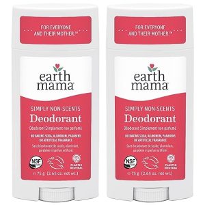 Earth Mama Non-Scents Fragrance-Free Deodorant 2-Pack for Pregnancy and Sensitive Skin