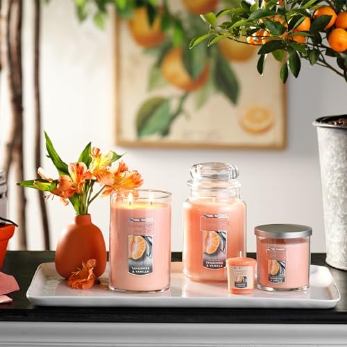 Yankee Candle Tangerine Vanilla 22oz Classic Jar Candle 110+ Hour Burn Time - Image 6