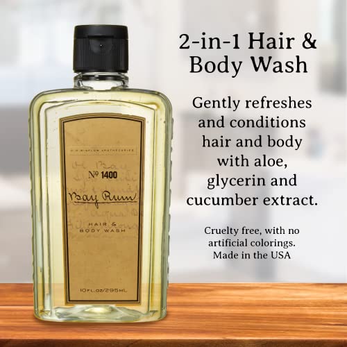 C.O. Bigelow Bay Rum Hair & Body Wash, 10 fl oz - Image 3