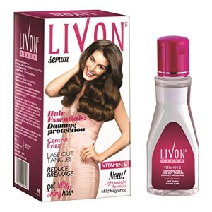 Livon Hair Serum: Frizz-Free, Sulphate & Paraben Free, 3.3 Fl.Oz, Argan Oil & Vitamin E