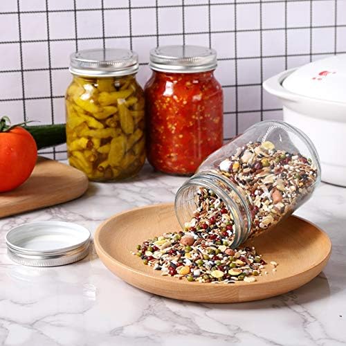 16 oz Mason Jars with Silver Lids for Canning & Storage (4-Pack) - Image 5