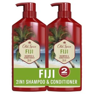 Old Spice Fiji 2-in-1 Shampoo & Conditioner Set, 21.9 Fl Oz, 2 Pack