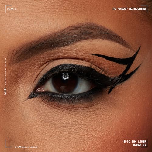 NYX Epic Ink Liner - Waterproof Black Liquid Eyeliner, Vegan Formula - Image 5
