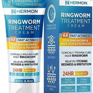 Hermon Antifungal Cream for Ringworm, Jock Itch, Eczema & Athlete's Foot - 100ml