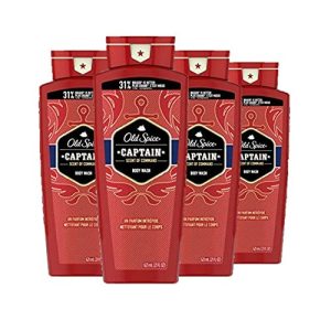 Old Spice Captain Body Wash for Men, 21 Fl Oz, Pack of 4