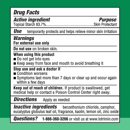 Lotrimin Medicated Foot Powder 6.25 oz for Antifungal Sweat and Odor Control - Image 8