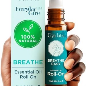 Gya Labs Breathe Roll On - Cooling Relief for Sinus & Stuffy Nose (0.34 Fl Oz)
