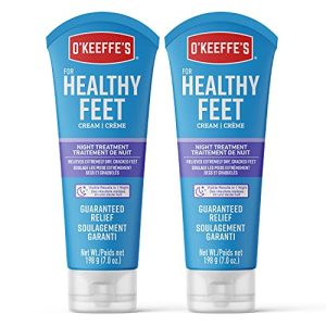 O'Keeffe's Night Treatment Foot Cream, 7 oz Tube, Pack of 2 - Instant Relief
