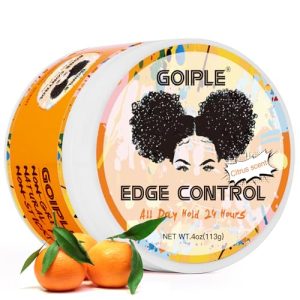 Black Women's Strong Hold Citrus Scented Shine Edge Control Wax Gel - Non-Greasy Formula