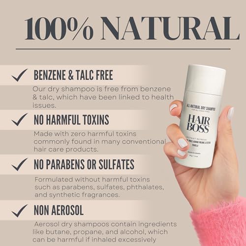 Natural Dry Shampoo Powder - 1.4 Oz Travel Size, Talc & Benzene Free - Image 3