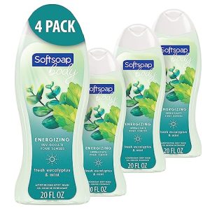 Softsoap Eucalyptus Mint Moisturizing Body Wash, 20 Oz Bottles, 4 Pack