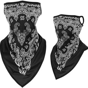 KINGREE Quick-Dry Balaclava Ski Mask Neck Gaiter for Motorcycle Helmets Black