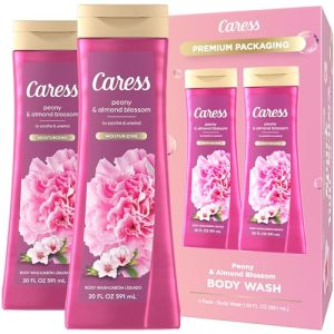 Caress Peony and Almond Blossom Body Wash 20 Fl Oz, Pack of 2