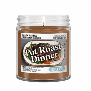 Pot Roast Scented Candle - Vegan Soy, Beef & Carrots Aroma, Handmade in Denver (4oz)