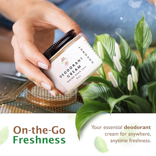 ECO ROOTS Vegan Organic Coconut Scent Deodorant Cream Natural Formula 2 oz Size - Image 7