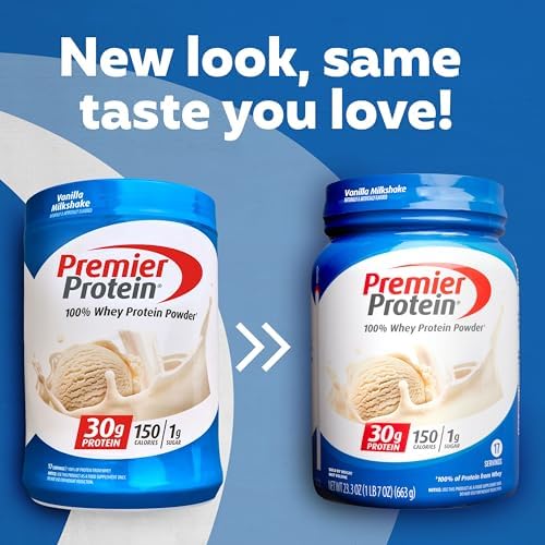 Premier Protein Powder, Vanilla Milkshake, 30g Protein, Keto Friendly, Gluten Free, 17 Servings - Image 2