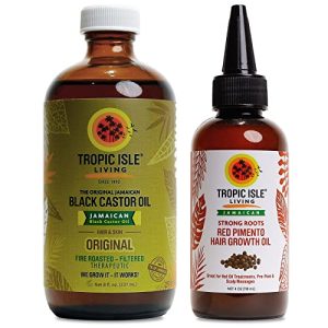 Tropic Isle Living Jamaican Black Castor Red Pimento Hair Growth Oil Set - 4 oz Bottles