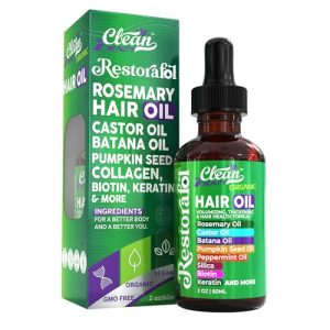 Rosemary Castor Batana Pumpkin Seed Essential Oil Hair Growth Treatment 4 oz