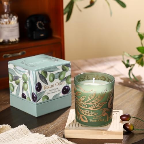6oz Tuscan Olive Aromatherapy Soy Wax Jar Candle for Home Gifts - Image 3