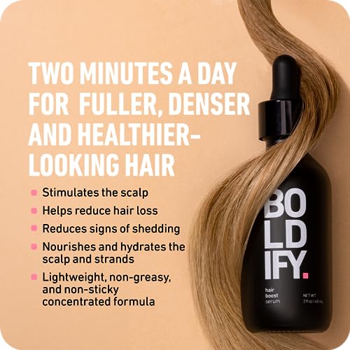 BOLDIFY Hair Growth Serum - 2 oz, 30 Natural Boosters, 4 Peptides for Thicker Hair - Image 2