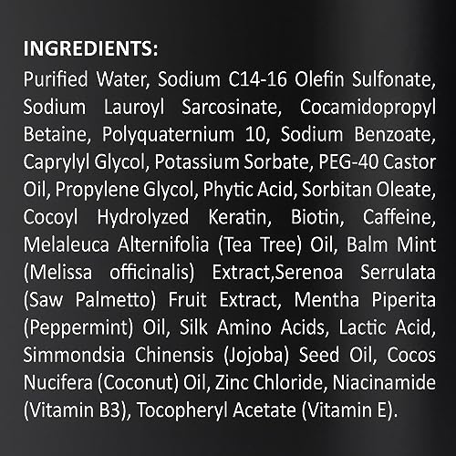 Biotin 2-in-1 Shampoo & Conditioner for Hair Thickening with Saw Palmetto, 16 oz - Image 8