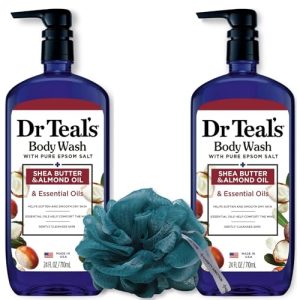 Dr. Teal?s Shea Butter Body Wash 24oz (2-Pack) & Sponge