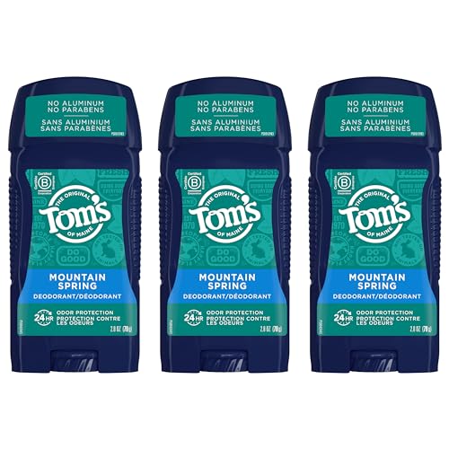 Tom's of Maine Aluminum-Free Men's Deodorant Mountain Spring 2.8 oz 3-Pack