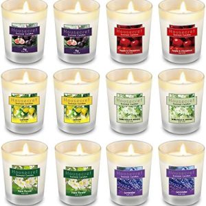 Housecret 12-Pack Aromatherapy Soy Wax Scented Candles Set