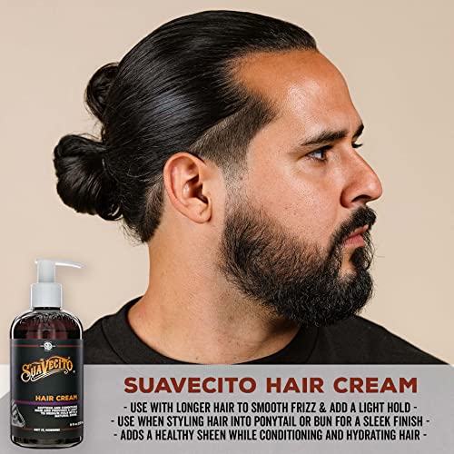 Suavecito Medium Shine Light Hold Hair Cream 8 oz All Day Wear - Image 3