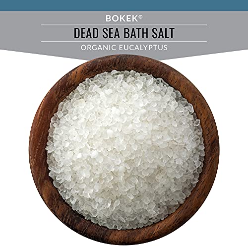 Bokek Organic Eucalyptus Bath Salt 8 oz Resealable Pouch Relaxing Soak - Image 5