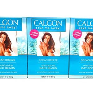 Calgon Ocean Breeze Ultra Moisturizing Bath Beads 30 Oz, Pack of 3