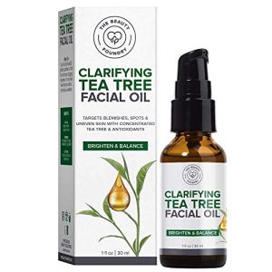 Tea Tree Facial Oil 1 oz for Acne and Uneven Skin Tone Antioxidant-Rich