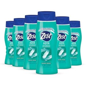 Zest Aqua Hydrating Body Wash 18 Fl Oz Pack of 6 Moisturizing Shower Gel