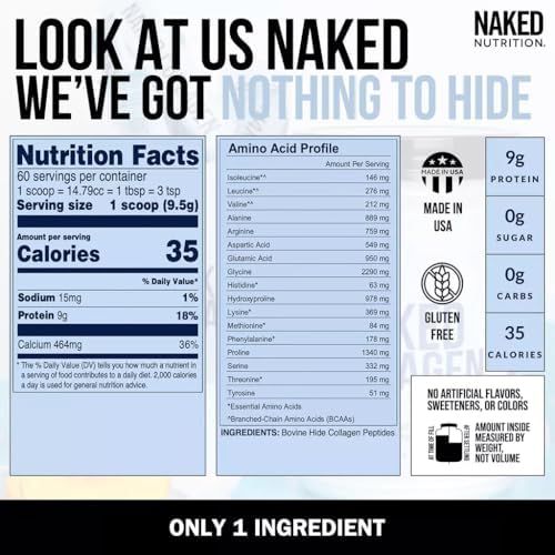 Grass-Fed Unflavored Collagen Peptides Powder 60 Servings Keto Paleo Friendly - Image 3