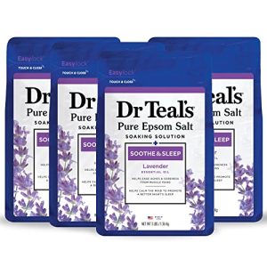 Dr Teal's Lavender Epsom Salt, 3 lb (Pack of 4) - Soothe & Sleep