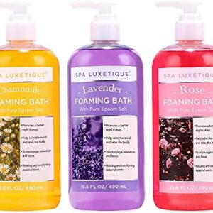 Luxetique Foaming Bath Set with Epsom Salt ? 3 Pack