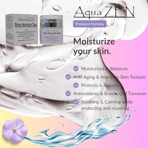 2.5% Retinol Moisturizer Cream with Green Tea, Hyaluronic Acid & Aloe - 1.7oz - Image 10