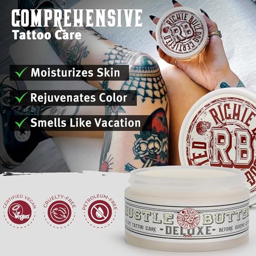 Hustle Butter Vegan Tattoo Balm - Aftercare for New & Old Tattoos, No Petroleum - Image 4