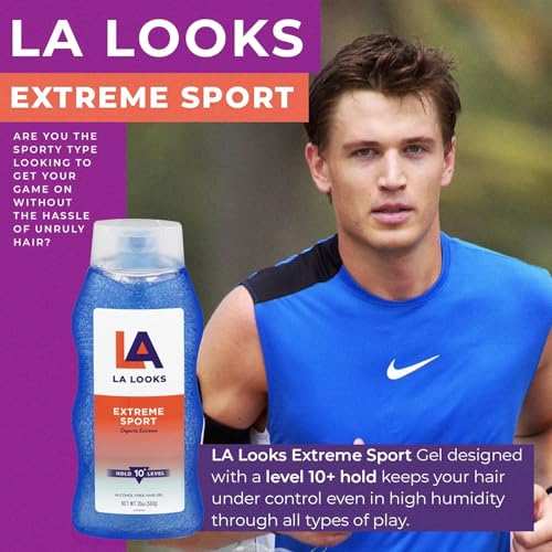 LA Looks Extreme Sport Hair Gel 20 Oz - High Hold for Active Use - Image 2