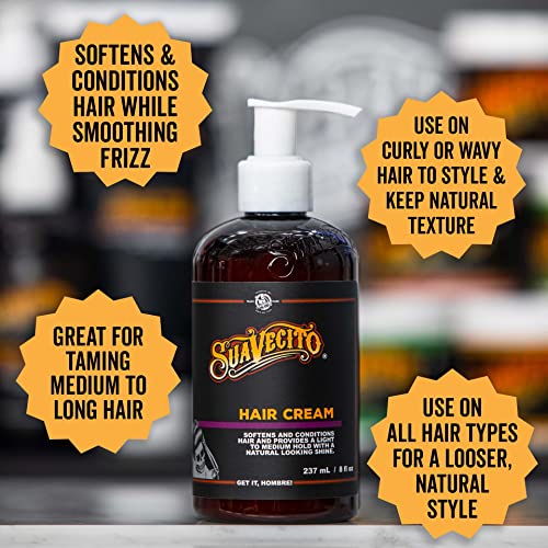 Suavecito Medium Shine Light Hold Hair Cream 8 oz All Day Wear - Image 4